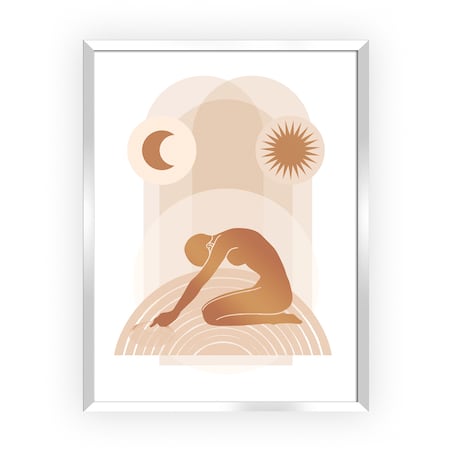 Obraz Yoga Figures II 30x40cm copper, 30 x 40 cm