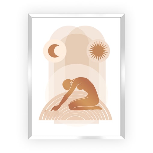 Obraz Yoga Figures II 30x40cm copper, 30 x 40 cm