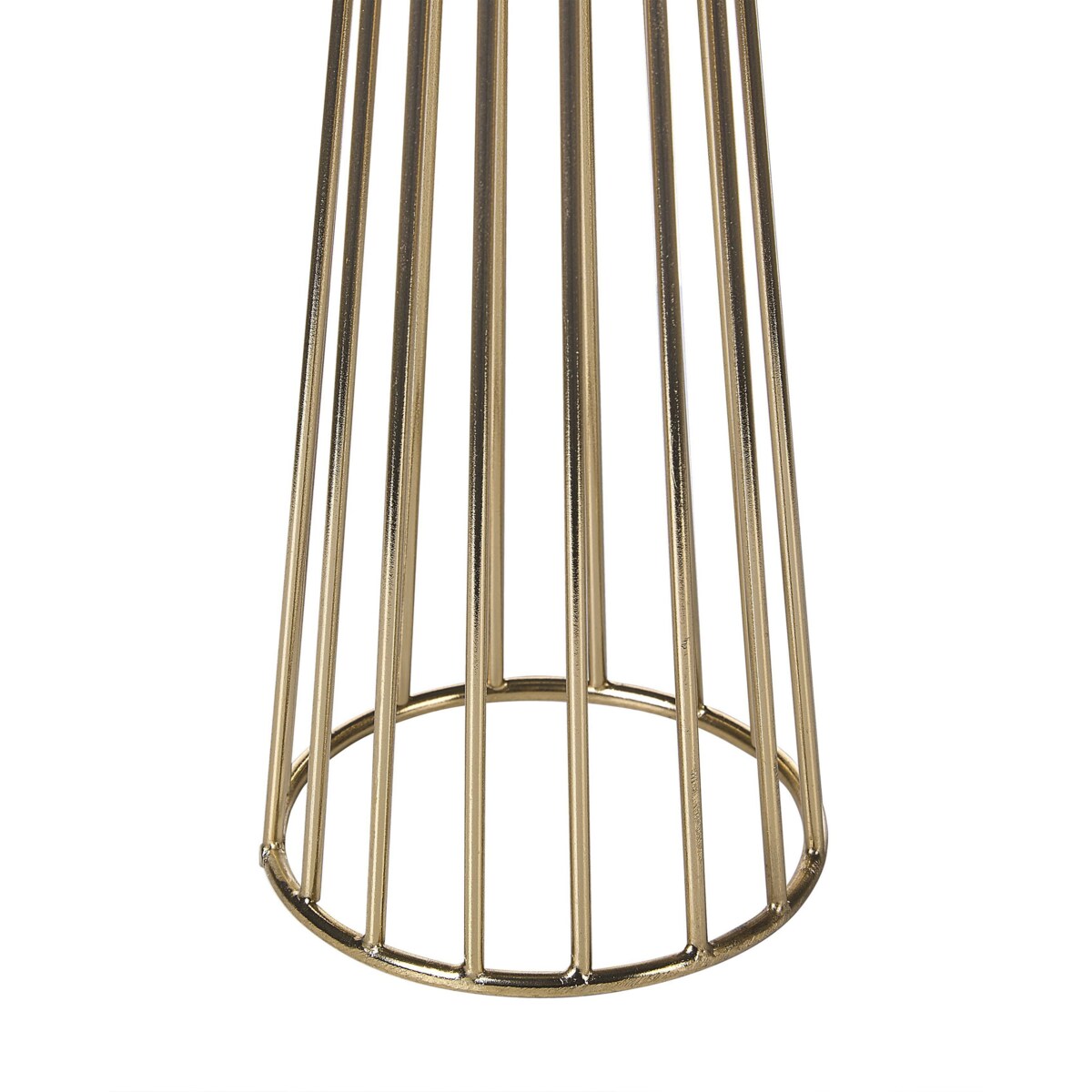 Zestaw 2 świeczników PORONG Metal 35/30 cm Złoty