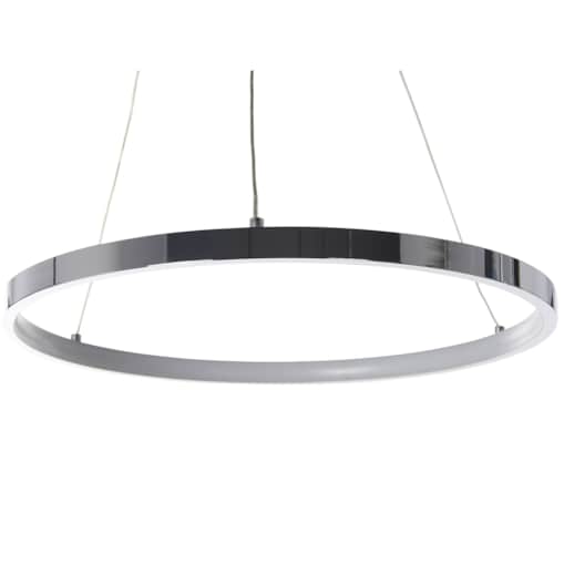 Lampa wisząca LED metalowa ø 40 cm srebrna JORDAN