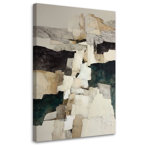 Obraz do salonu sypialni kuchni biura loftu, Abstrakcja tekstura w kolorach beżu i brązu 70x100cm