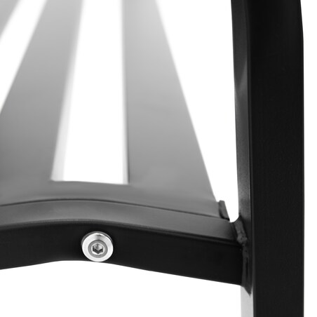 Ławka ogrodowa z oparciem stalowa na balkon