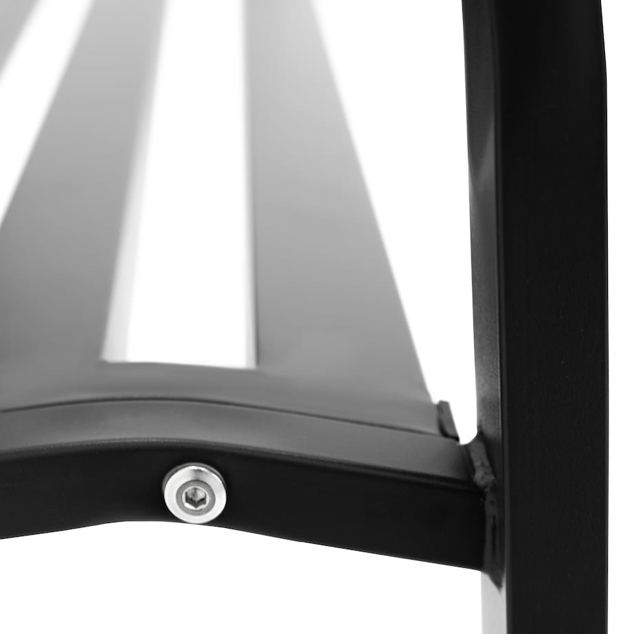 Ławka ogrodowa z oparciem stalowa na balkon