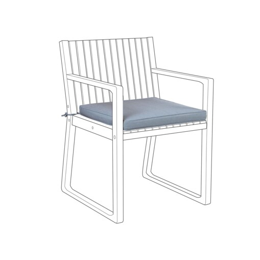 Poduszka na krzesło ogrodowe niebieska SASSARI