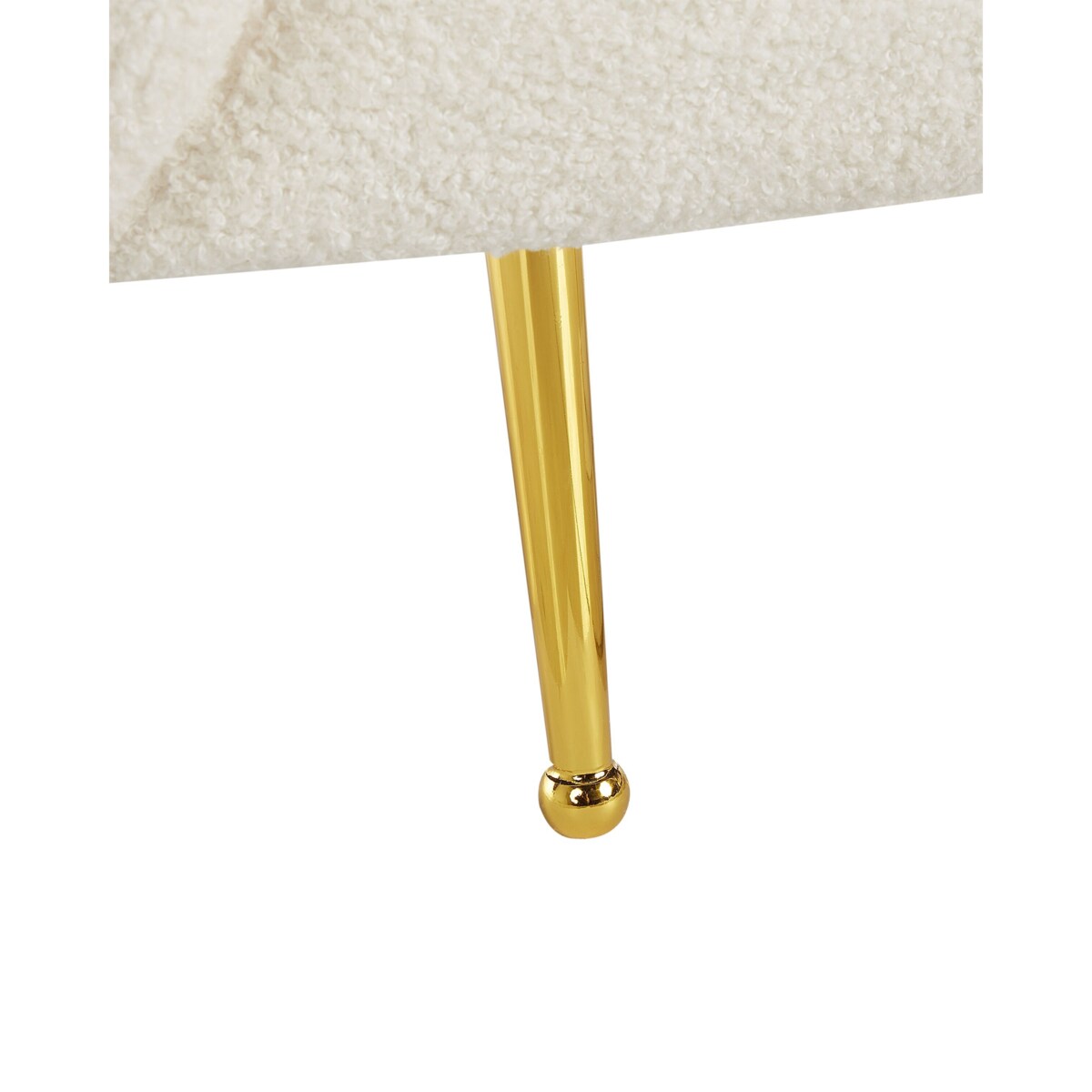 Fotel boucle biały LOEN