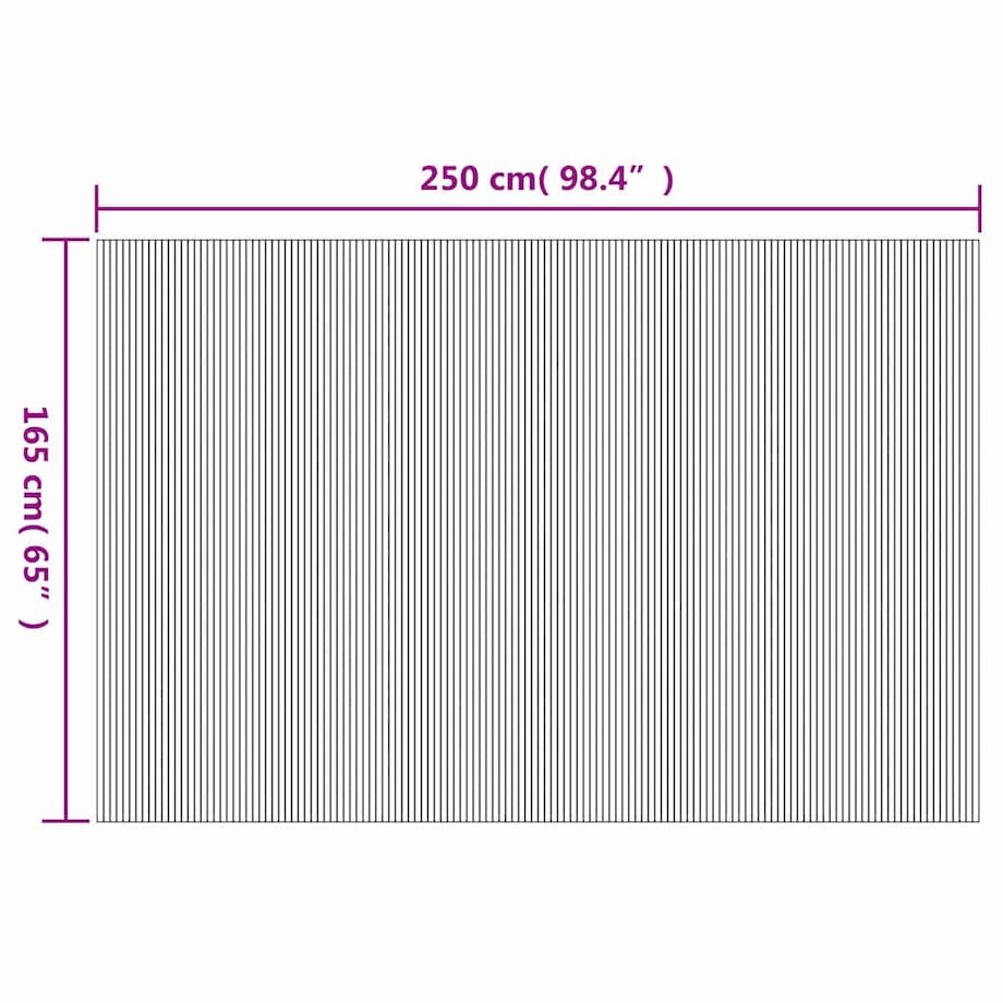 vidaXL Parawan z naturalnego bambusa, 250 x 165 cm