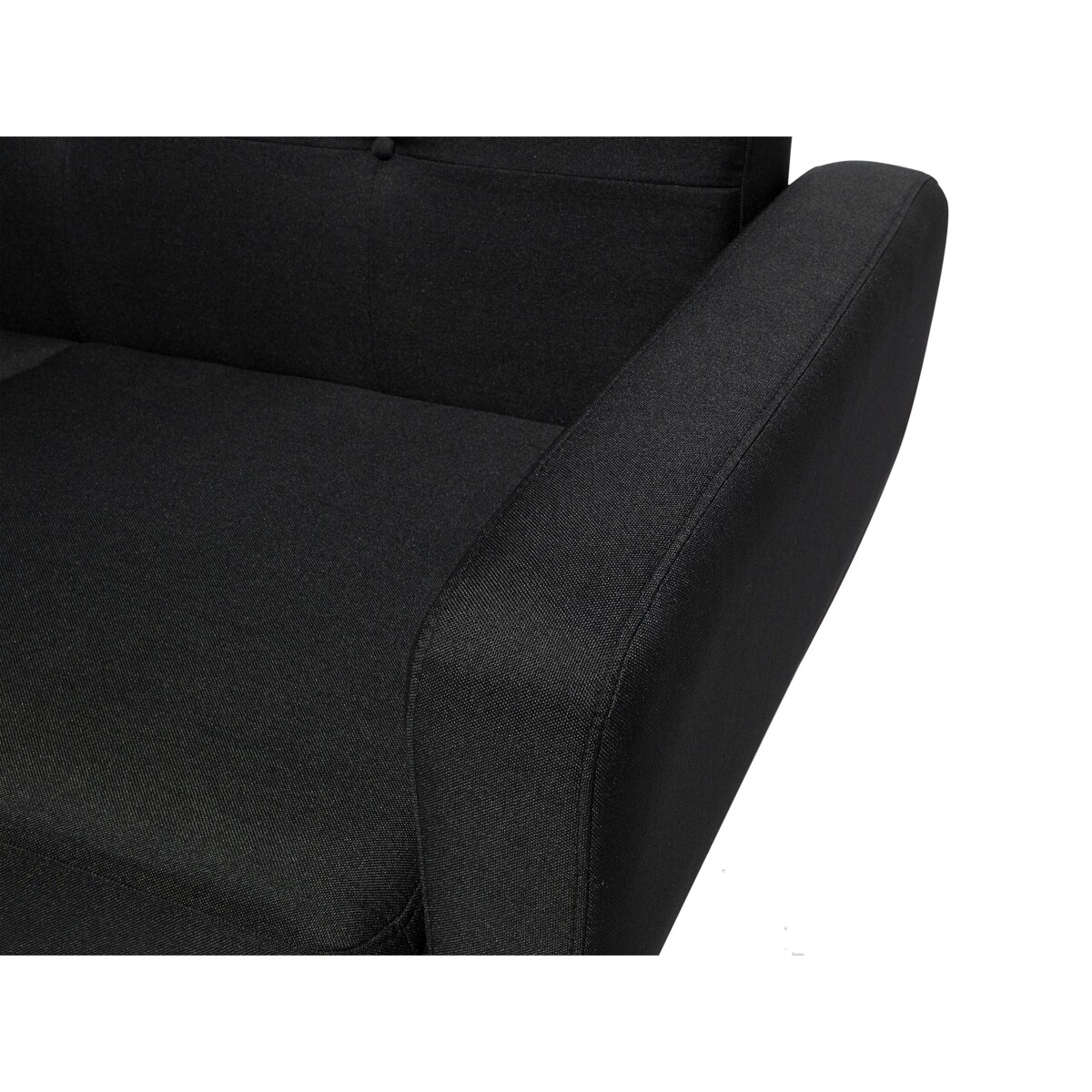 Sofa rozkładana 3-osobowa czarna FLORLI