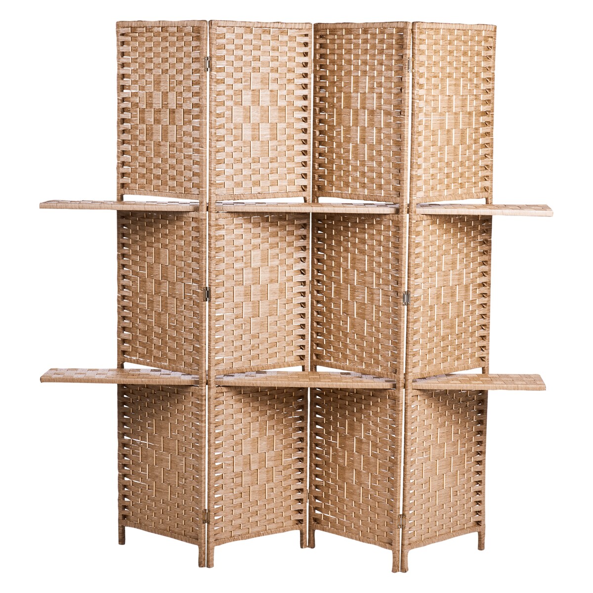 4-panelowy parawan pokojowy TRAFOI Brązowy 158 cm 170 cm
