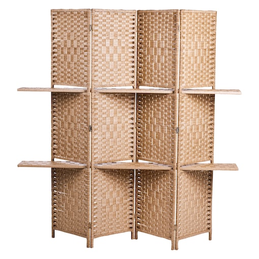 4-panelowy parawan pokojowy TRAFOI Brązowy 158 cm 170 cm