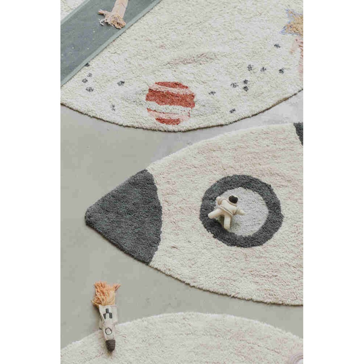 Dywan bawełniany Rakieta do prania w pralce, "Mom, I want to be an astronaut" Lorena Canals