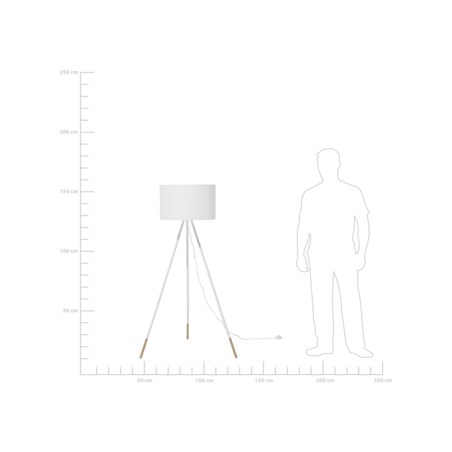 Lampa podłogowa biała TOBOL