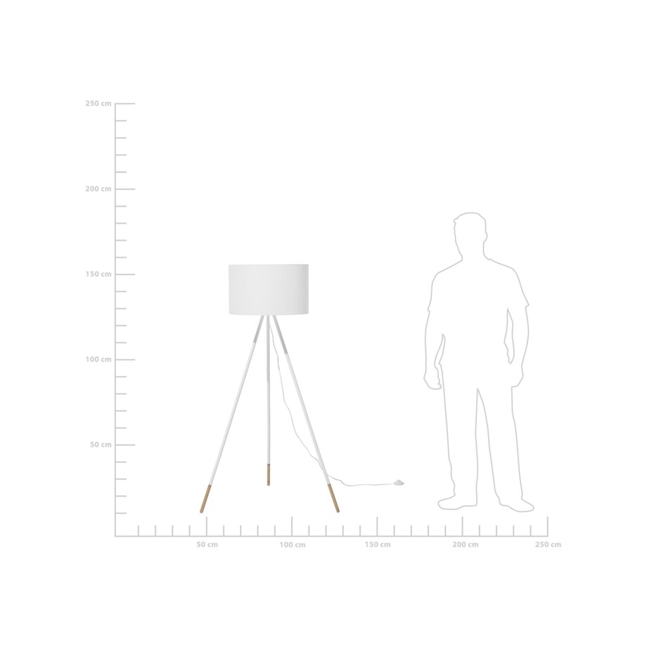 Lampa podłogowa biała TOBOL