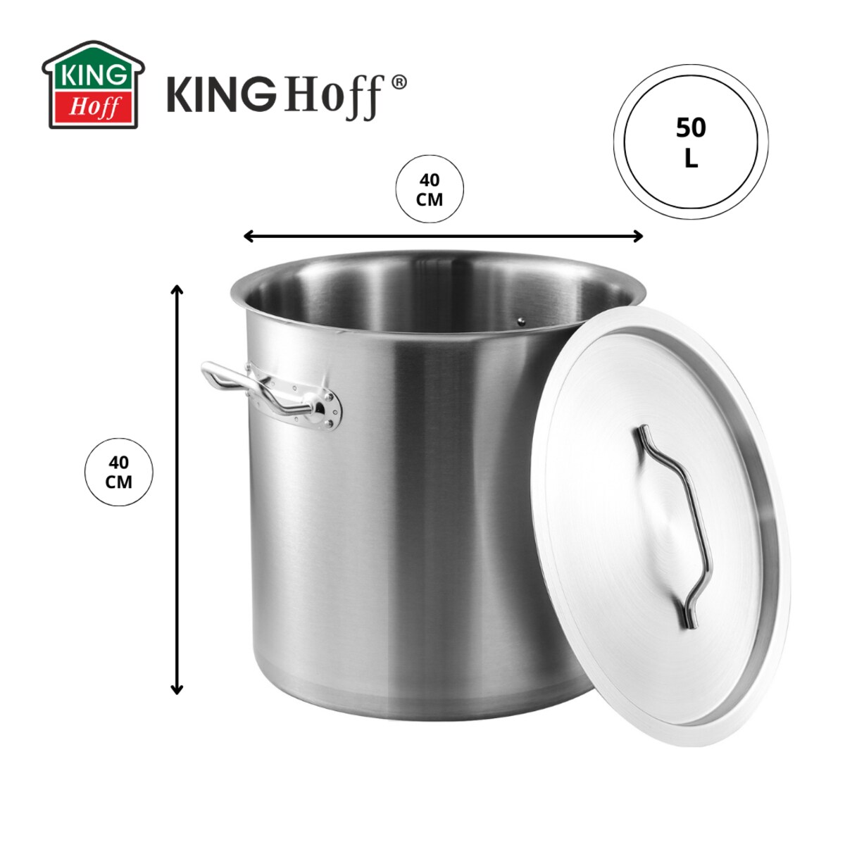 Kinghoff garnek gastronomiczny z pokrywą 50l KH1966