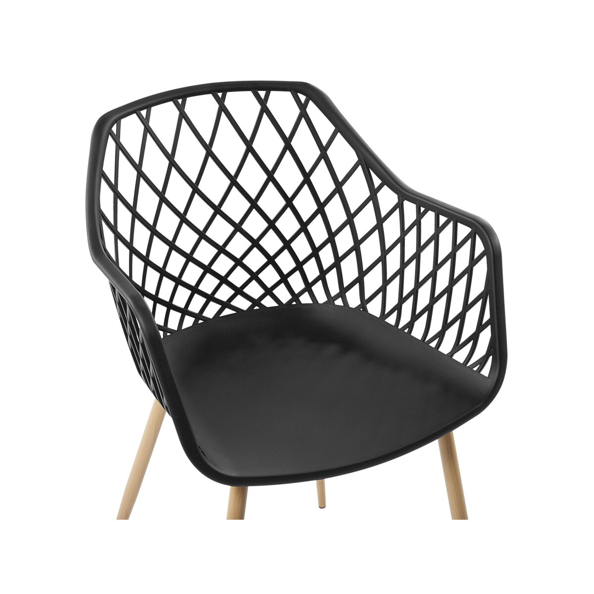 Zestaw 2 krzeseł do jadalni czarny NASHUA