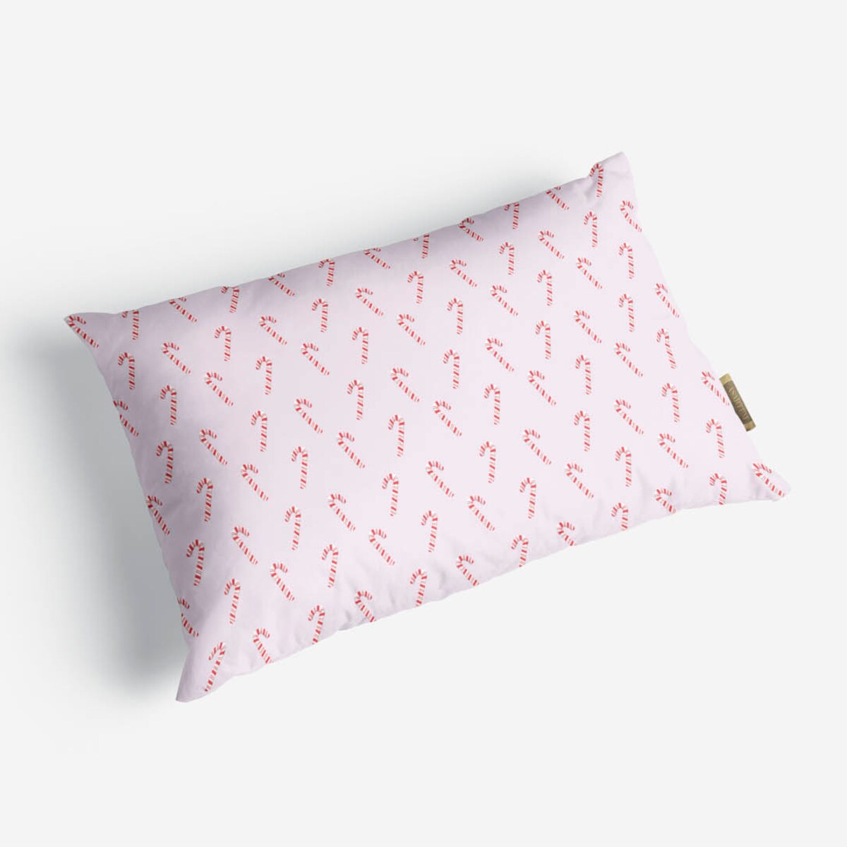 Poduszka świąteczna - Laski cukrowe - róż 45x45 cm