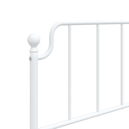 vidaXL Metalowe wymienne wezgłowie, białe, 100 cm