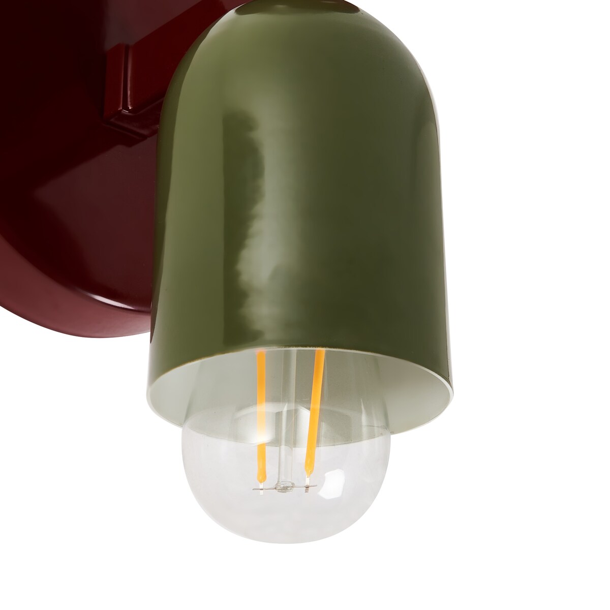 Zestaw 2 lamp ściennych TOPI Czerwony/ zielony Metal