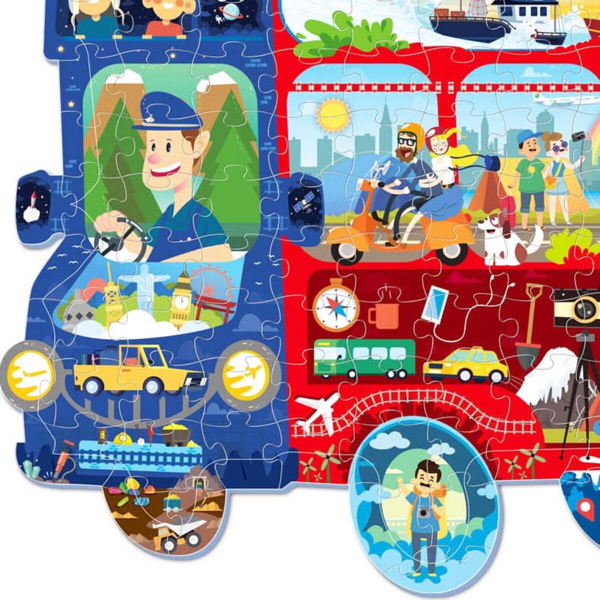 Puzzle edukacyjne - AUTOBUS - 128 el.