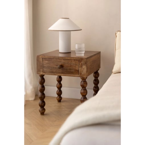 Szafka nocna 45x50 cm z drewna mango Tessaia