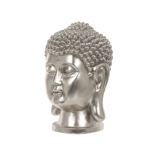 Figurka głowa srebrna BUDDHA