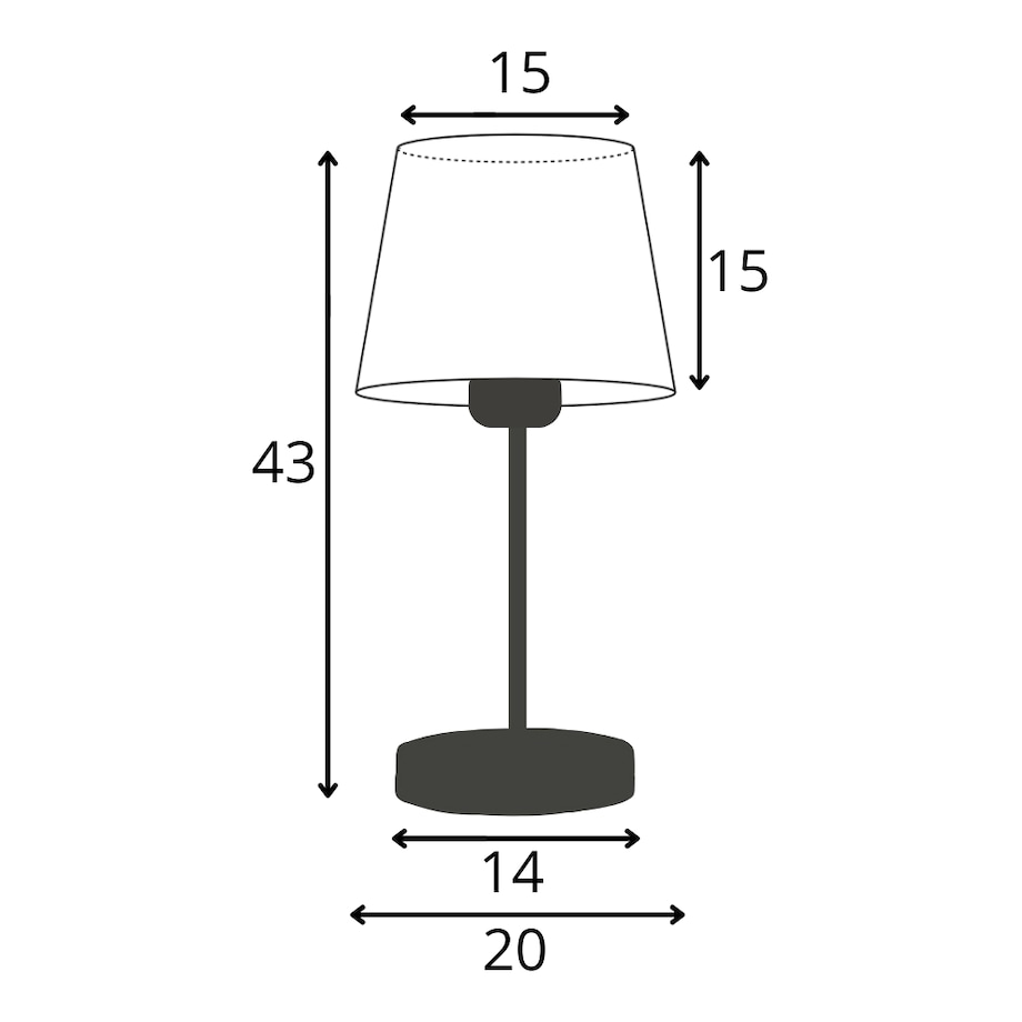 Lampka nocna na biurko lampa biurkowa LED z abażurem stożek BLUES