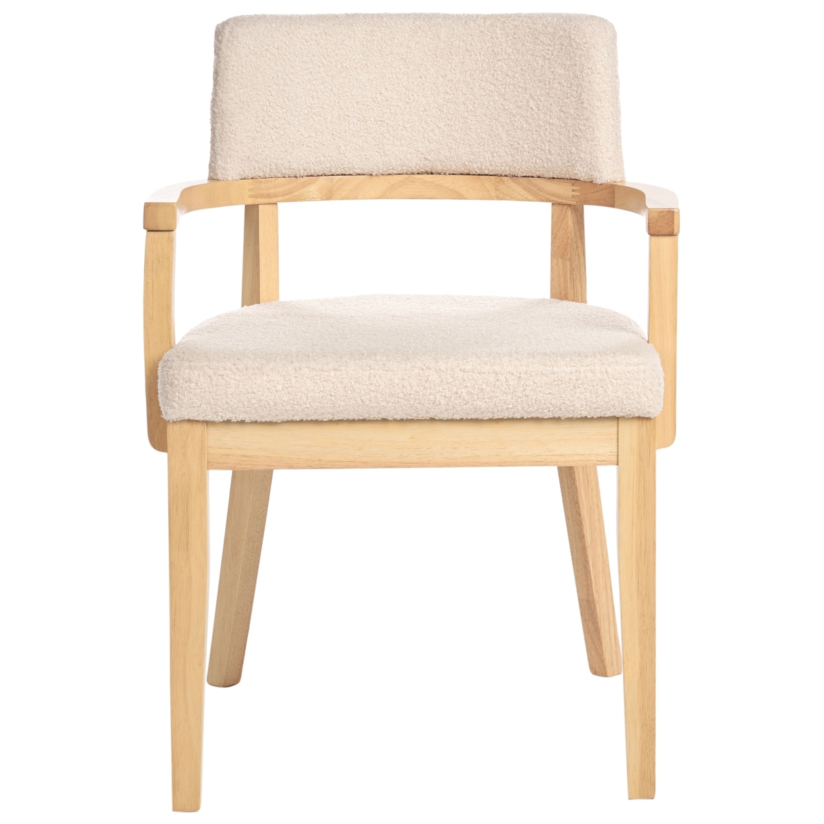 Zestaw 2 krzeseł do jadalni DALBO Boucle Jasne drewno