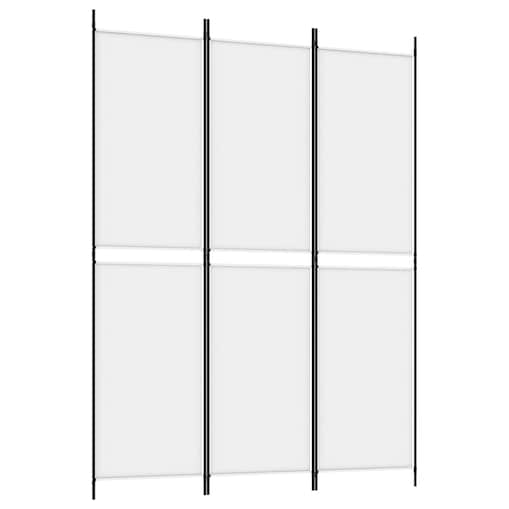 vidaXL Parawan 3-panelowy, biały,150x200 cm, tkanina