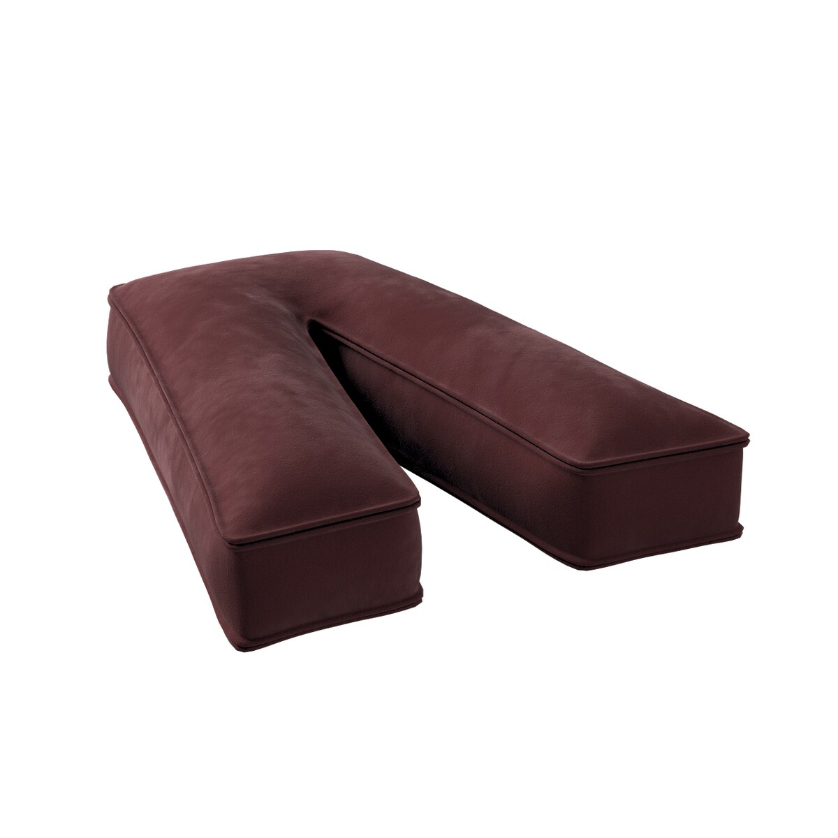 Poduszka literka V, bordowy, 35x40cm, Posh Velvet