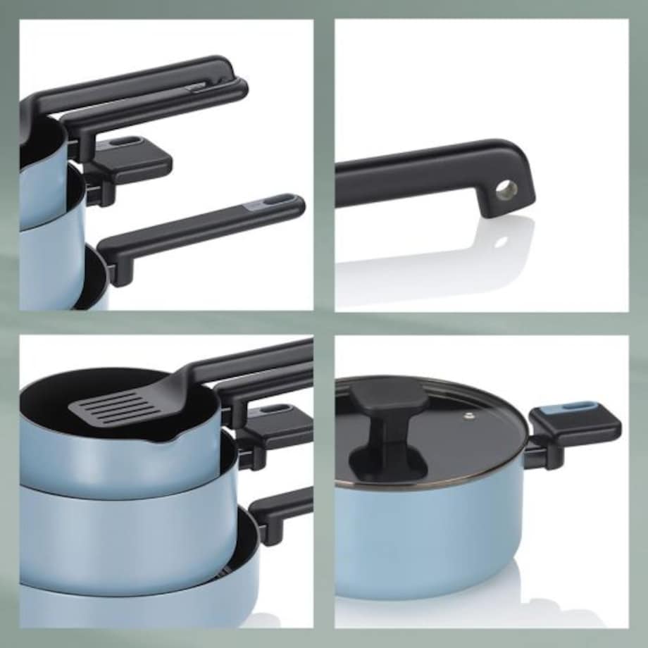 Zestaw naczyń (szaroniebieski) Mira Kela