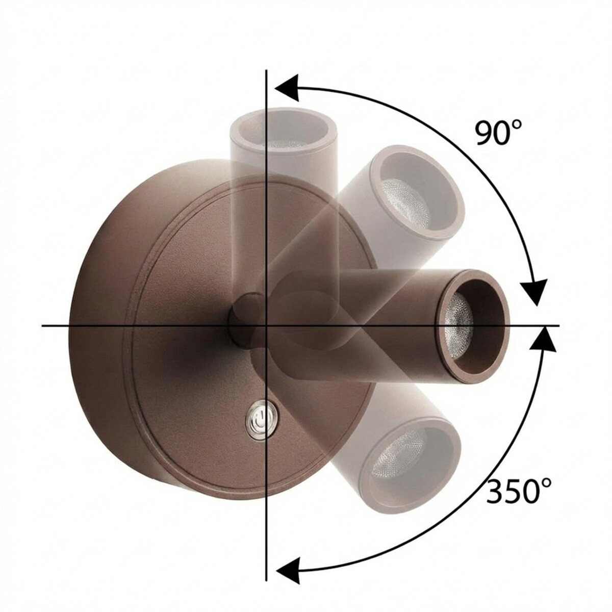 Lampa ścienna SHP PICKET LED brązowa 3 barwy światła