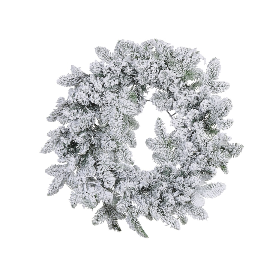 Ośnieżony wieniec świąteczny LED 70 cm biały SUNDO