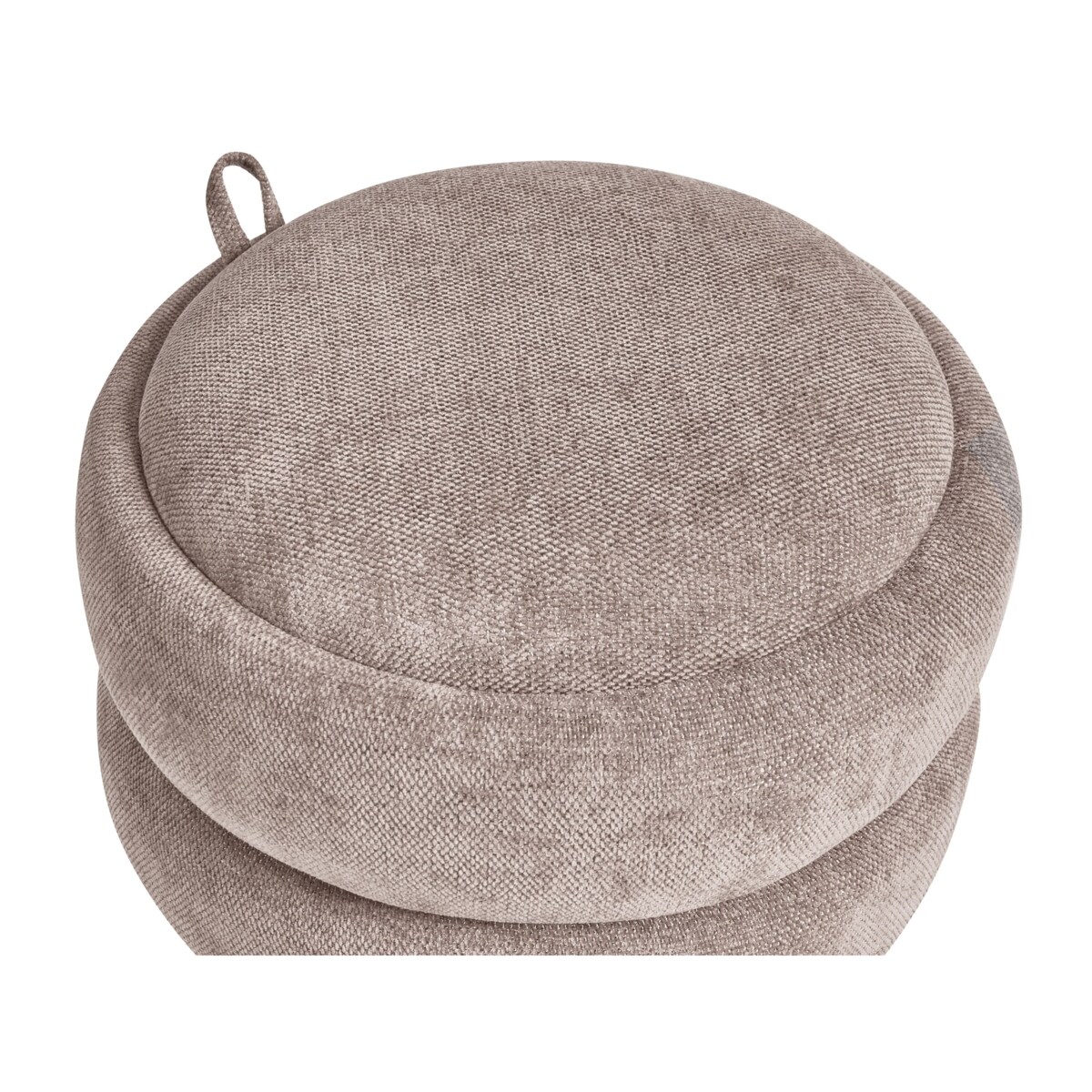 Puf ze schowkiem HAWLEY Szenil Beżowoszary 40 cm