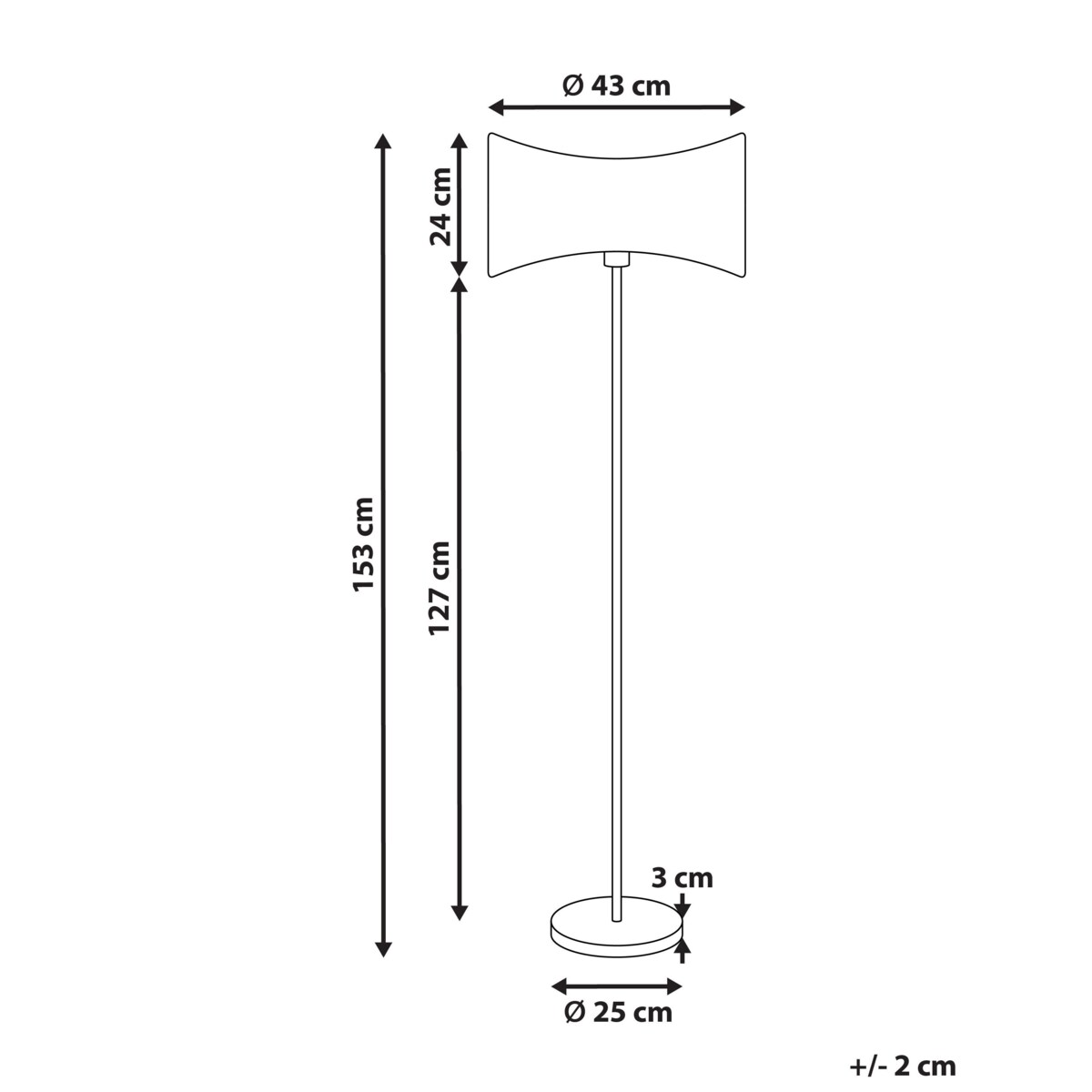 Lampa podłogowa metalowa złota CALVILLO