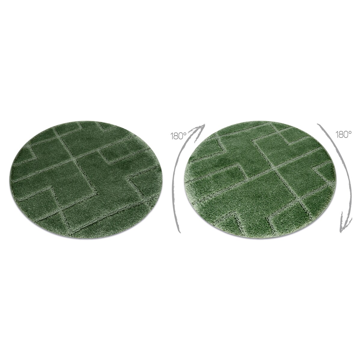 Dywan łazienkowy SUPREME koło LINES linie, koło 100 cm