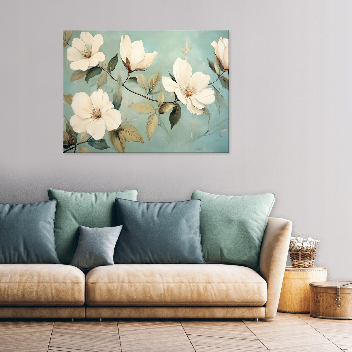 OBRAZ DO SYPIALNI SALONU KUCHNI KWIATY NOWOCZESNY NA PŁÓTNIE ŚCIANĘ 100x70