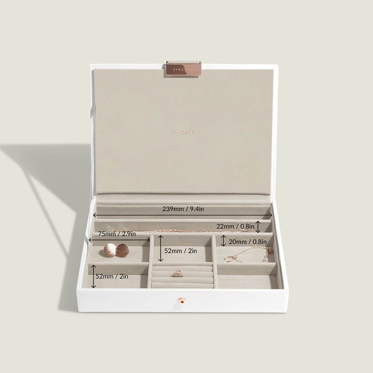 Szkatułka na biżuterię Stackers classic z pokrywką edycja Rose Gold