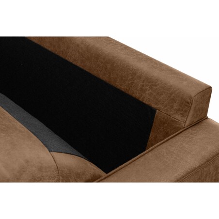 KONSIMO INVIA Wygodne krzesło w industrialnym stylu koloru brązowego