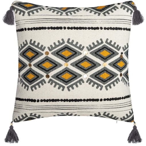 Poszewka dekoracyjna AZTEC, 40 x 40 cm, etniczna z cekinami