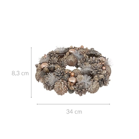 Wieniec świąteczny z miejscem na 4 świeczki, Ø 34 cm