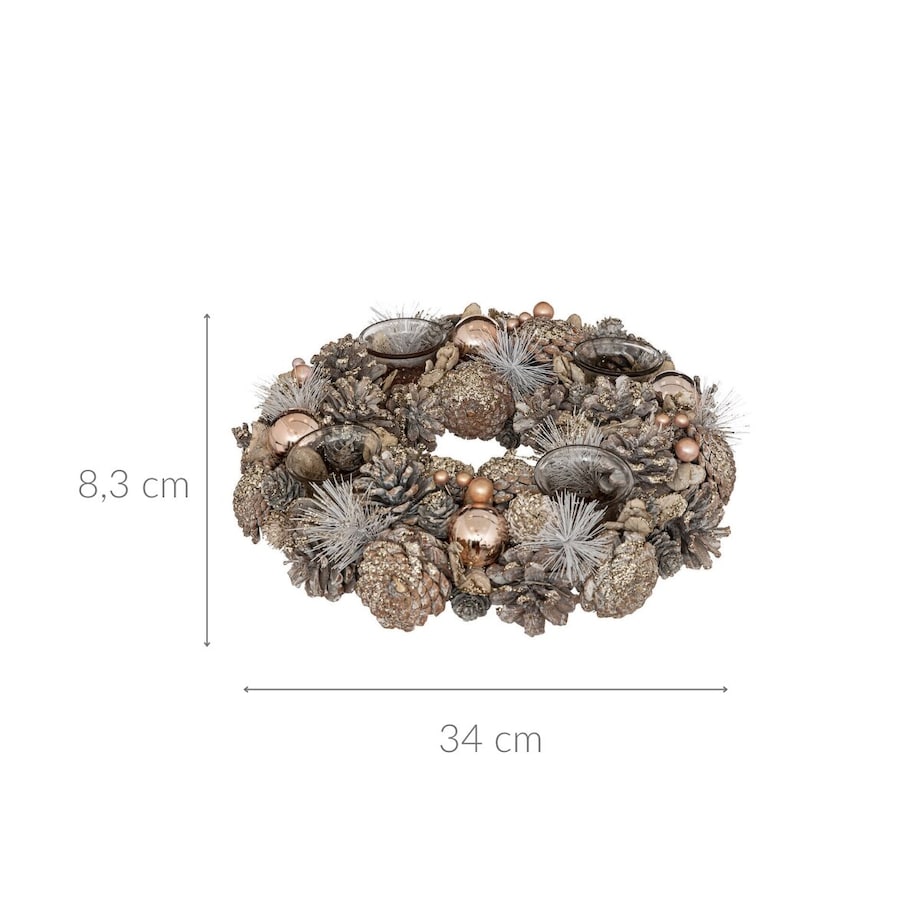 Wieniec świąteczny z miejscem na 4 świeczki, Ø 34 cm