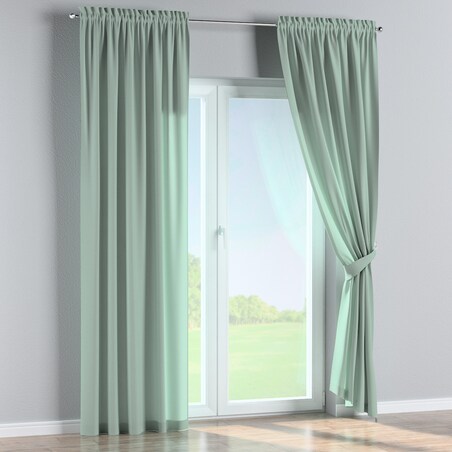 Zasłona na kanale z grzywką 1 szt. 130x260 zieleń eukaliptusa