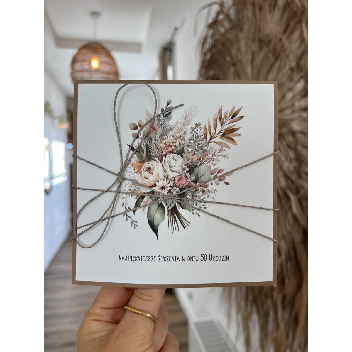 Wyjątkowa kartka urodzinowa z grafiką na 50 urodziny