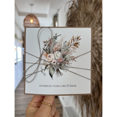 Wyjątkowa kartka urodzinowa z grafiką na 50 urodziny