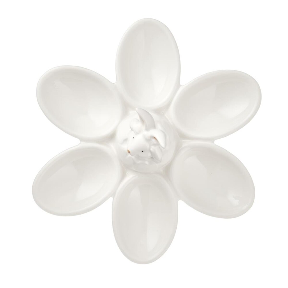 VILLA ITALIA Talerz na jajka ceramiczny z zajączkiem 21 cm BUNNY