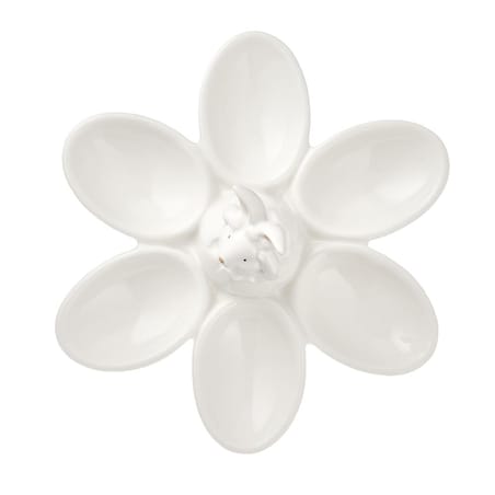 VILLA ITALIA Talerz na jajka ceramiczny z zajączkiem 21 cm BUNNY