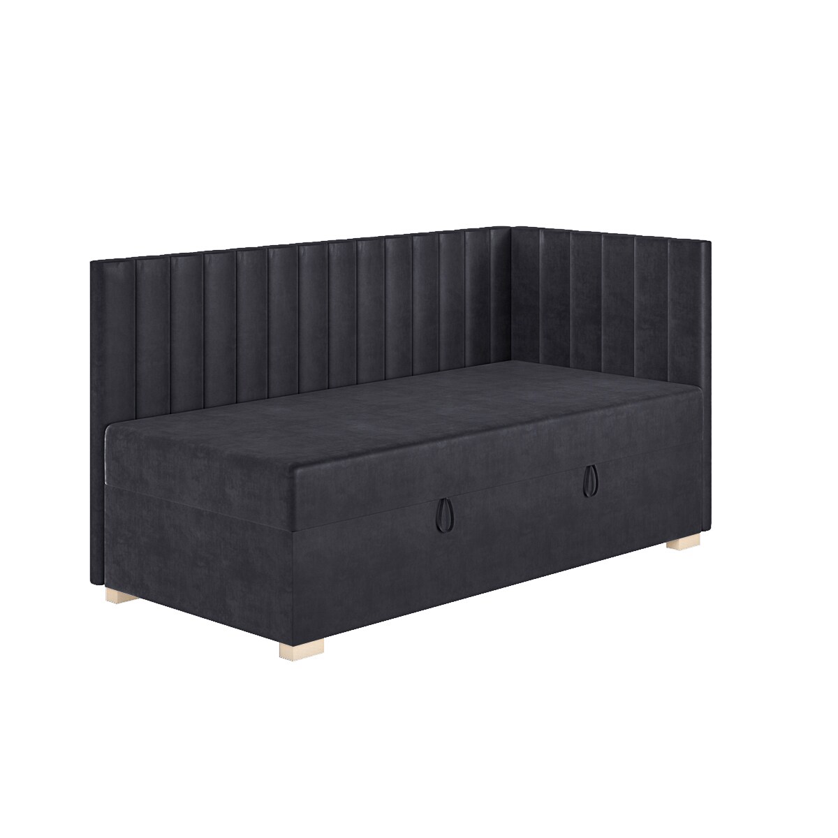 Mesonica Łóżko Snugi, linie granatowe, 90x200, Prawostronne