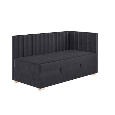 Mesonica Łóżko Snugi, linie granatowe, 90x200, Prawostronne