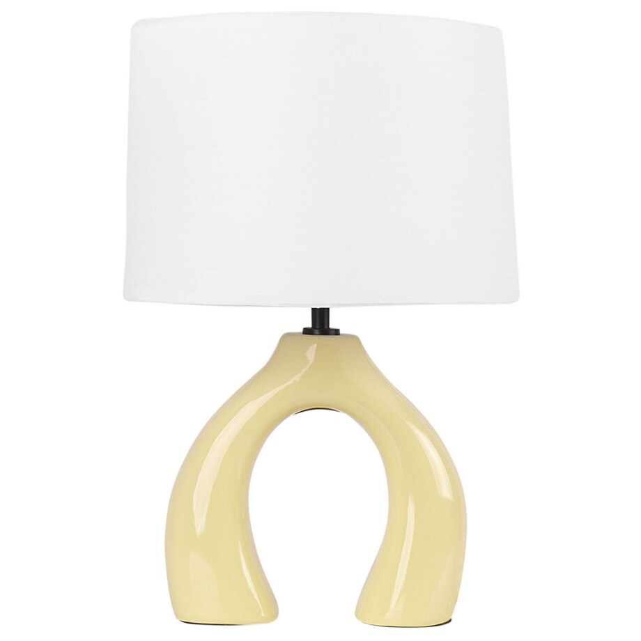 Lampa stołowa ceramiczna żółta ABBIE