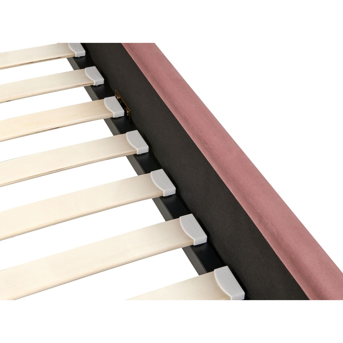 Łóżko Welur AMBILLOU 120 x 200 cm Różowy