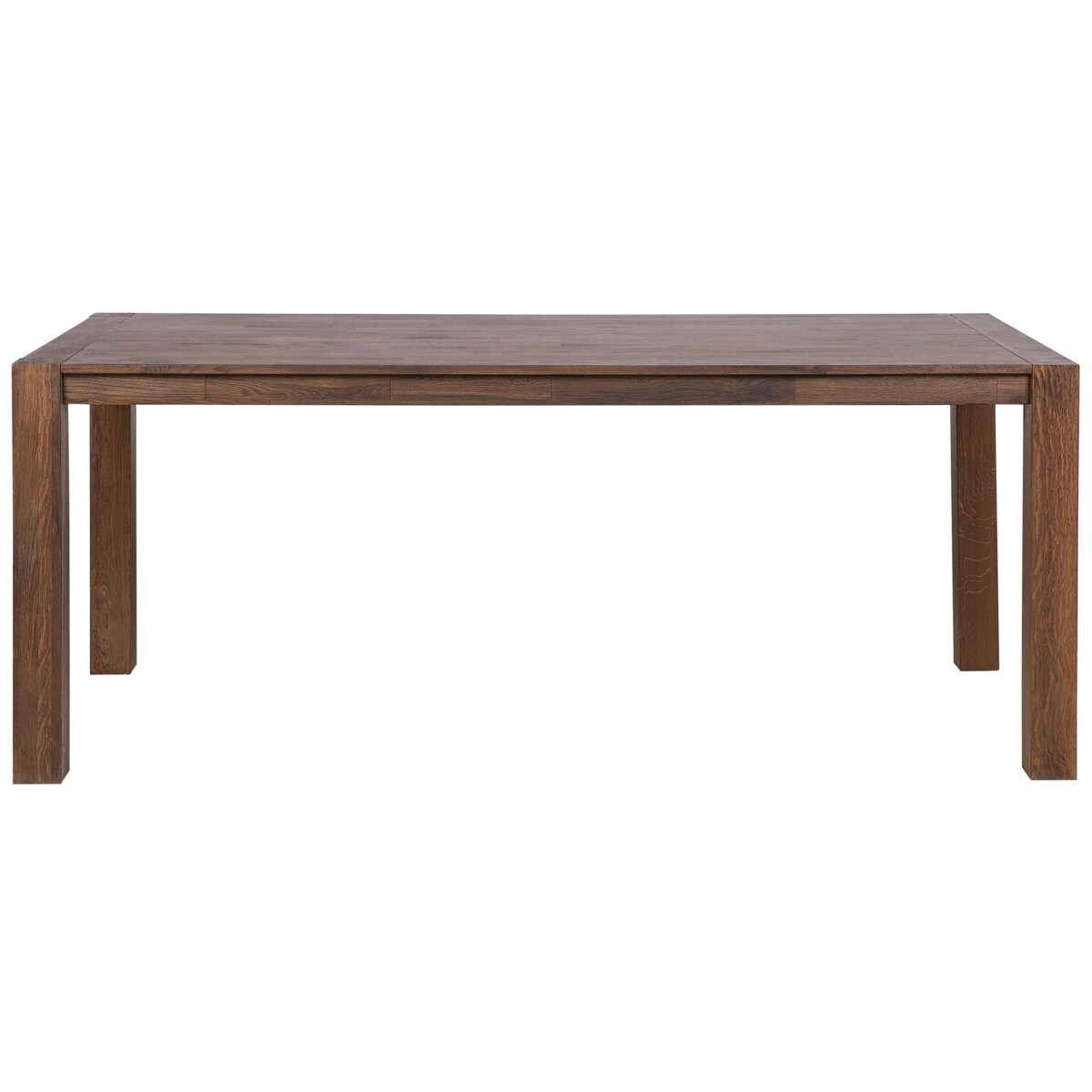 Stół do jadalni dębowy 180 x 85 cm ciemne drewno NATURA